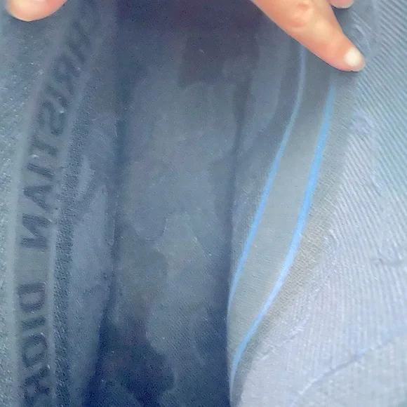 LIKE NEW💯CHRISTIAN DIOR Canvas Embroidered Camouflage Large Book Tote Blue - Picture 7 of 16